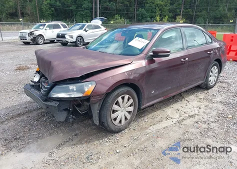 2013 Volkswagen Passat 2.5L S из США, поврежденный, VIN 1VWAP7A31DC113507